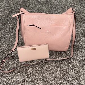 Kate Spade Blush Crossbody Bag and Wallet
